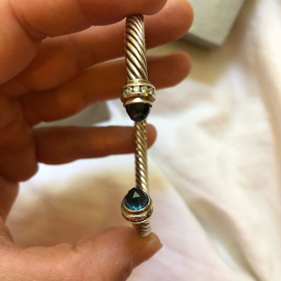 David Yurman cable classics 5mm topaz w diamonds - Picture 4 of 5